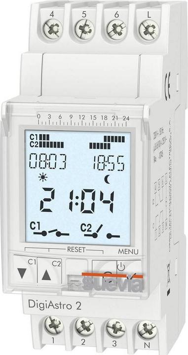 Actual product image Suevia Astronomical top-hat rail timer