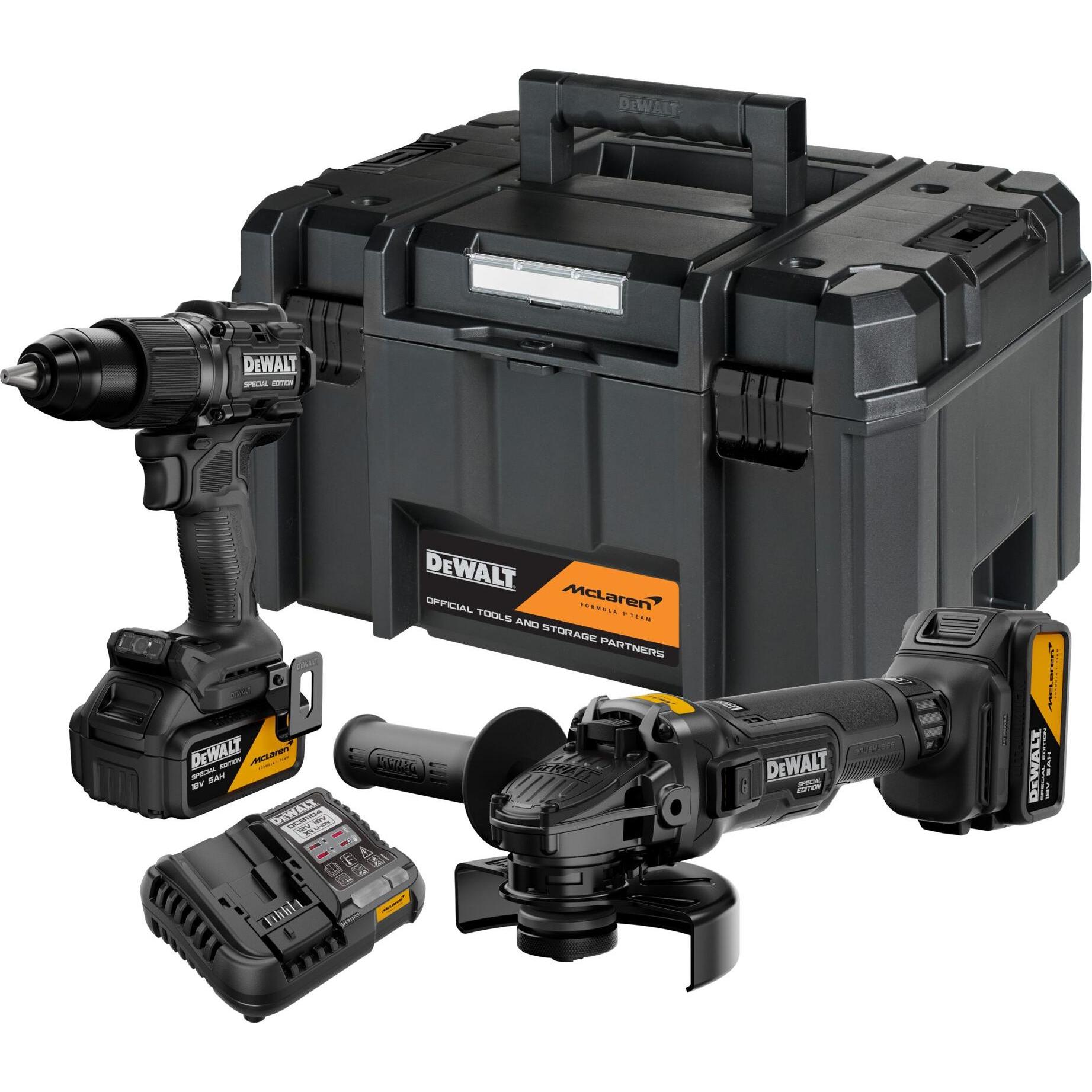 DeWalt, Set di utensili elettrici, McLaren / Kombopack DCD805 + DCG405 / 2x 5Ah
