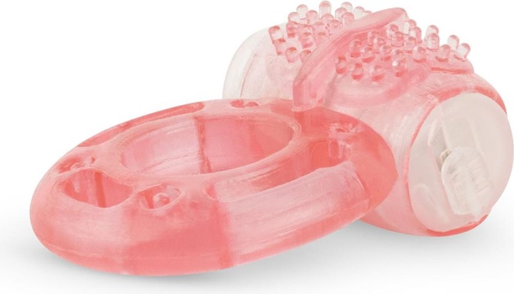 Produktbild Easytoys Vibrierender Penisring mit NietenKlitorisStimulator Pink