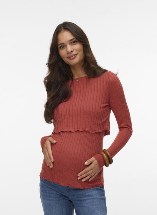 Image du produit Mamalicious Eng anliegend Polokragen Top T-shirt