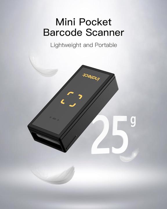 Produktbild Inateck Barcodescanner 46 black (BCST-46 black) (Text, 1D-Barcodes, 2D-Barcodes, QR-Code)