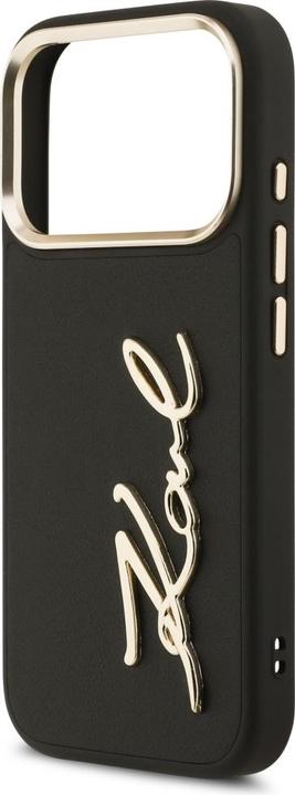 Productafbeelding Karl Lagerfeld case PU leather case with Karl script logo and metal camera buttons for iPhone 17 Pro (Apple iPhone 17 Pro)