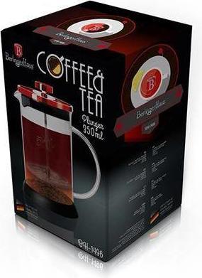 Actual product image BerlingerHaus BH/1498 Manual Coffee Maker French Press Burgundy (0.80 l)