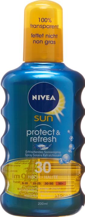 NIVEA Protéger et rafraîchir (Spray solaire, SPF 30, 200 ml, 214 g)