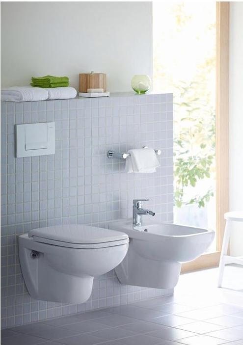 Actual product image Duravit Wall-mounted bidet D-CODE w ÜL HLB 355x545mm 1 tap hole white