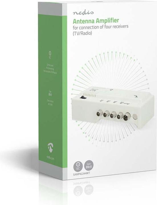 Actual product image Nedis CATV-Verstärker | Verstärkung dBi (bei Antennenkabel): 20 dB | 47 - 694 MHz | Anzahl der Ausgä (Amplifier)