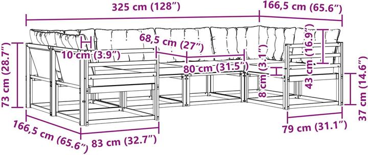 Produktbild vidaXL Outdoor-Sofa