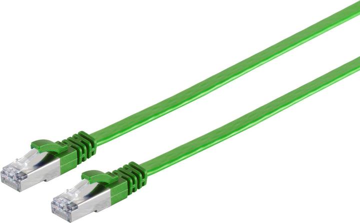 Produktbild Shiverpeaks S/CONN RJ45 Flachkabel m.Cat.7 Rohkabel slim 1m grün (U/FTP, CAT6a, 1 m)