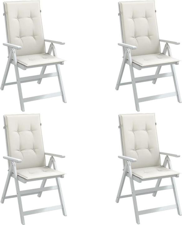 VidaXL Cuscini dello schienale alto 4 pezzi in tessuto (120 x 50 x 4 cm)
