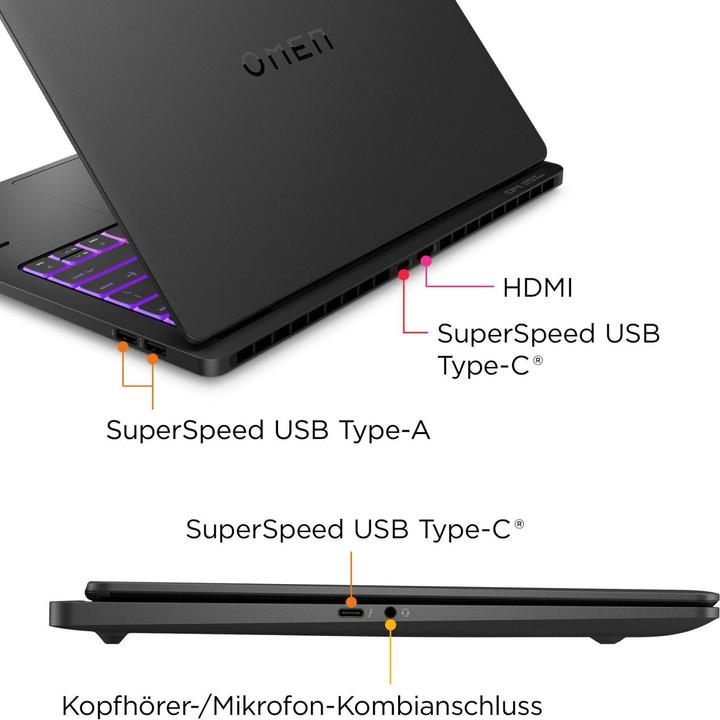 Image du produit HP Omen Transcend 14-fb0175ng (14", Intel Core Ultra 7 155H, 16 Go, 1000 Go, DE)