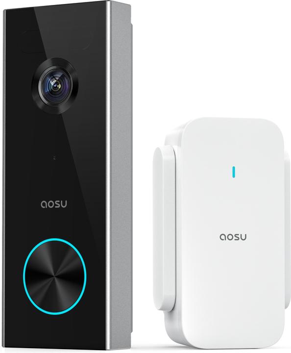 Aosu V8P Video-Türsprechanlage WLAN Komplett-Set 1 Stück Grau, Weiss (WLAN)