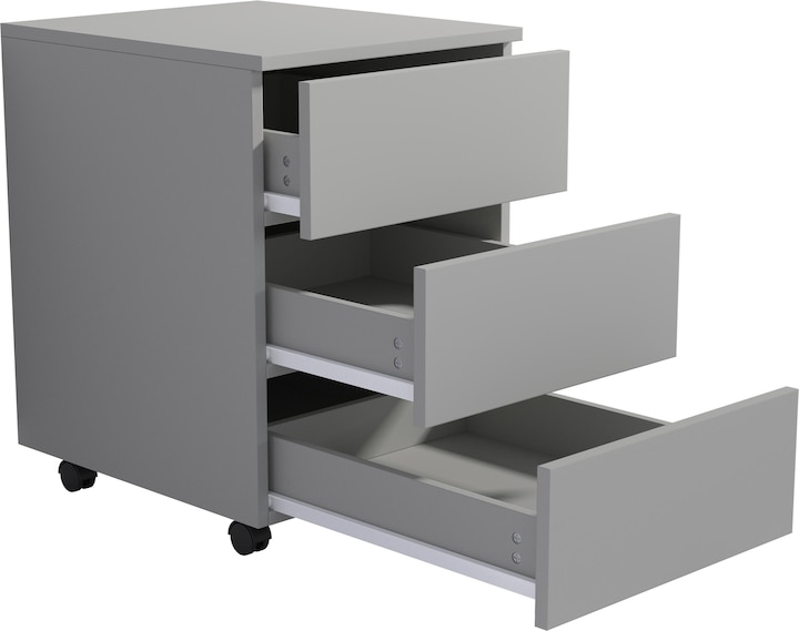 Produktbild VCM my office Dalosa Rollcontainer grau 3 Auszüge 39,0 x 45,0 x 55,0 cm (39 x 45 x 55 cm)