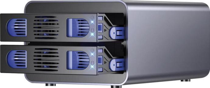 Produktbild Générique Boîtier externe USB-C 10Gbps RAID 2 baies pour disque SATA 3,5 HDD / 2,5 SSD (2.5", 3.5")
