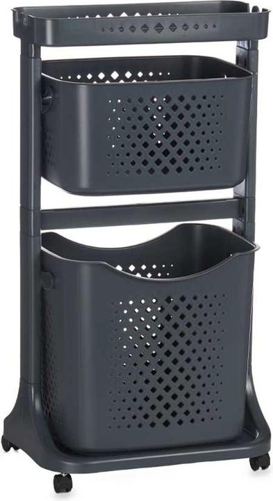 Actual product image Kipit plastic closet 2 heights anthracite wheels (25 l)