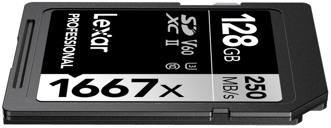Produktbild Lexar Professional 1667x (128 GB, SDXC, U3, UHS-II)