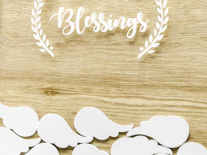Produktbild Partydeco Wooden guest book - Blessings, 27.5x39.5cm (1 pkt / 1 pc.)