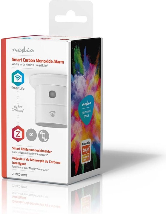 Immagine prodotto Nedis ZBDCO11WT - Rivelatore di CO SmartLife| Zigbee 3.0| Napájení na baterii | Android™/ IOS |S testova