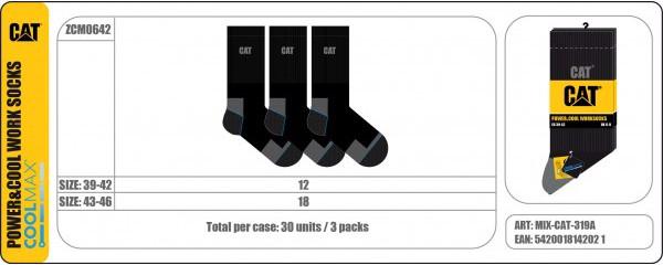 Actual product image Cat Work socks Power+Cool 3-pack (pack of 3, 39 - 42)