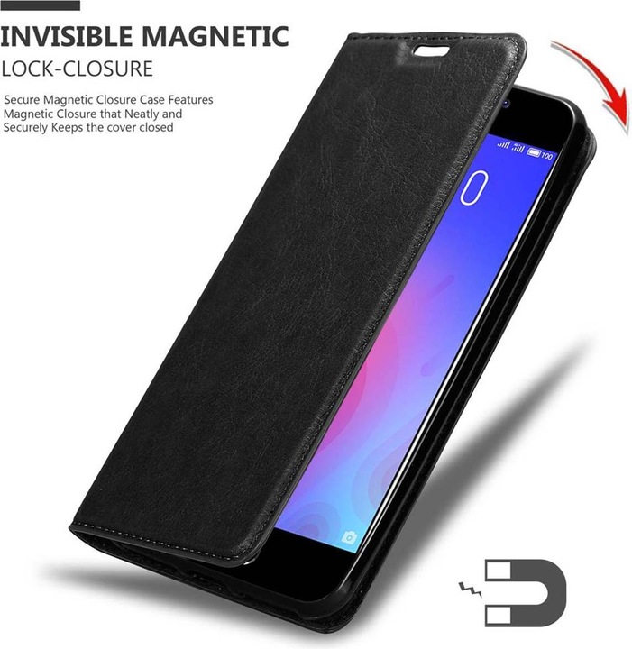 Actual product image Cadorabo Book Invisible Magnet Cover (Meizu M6)