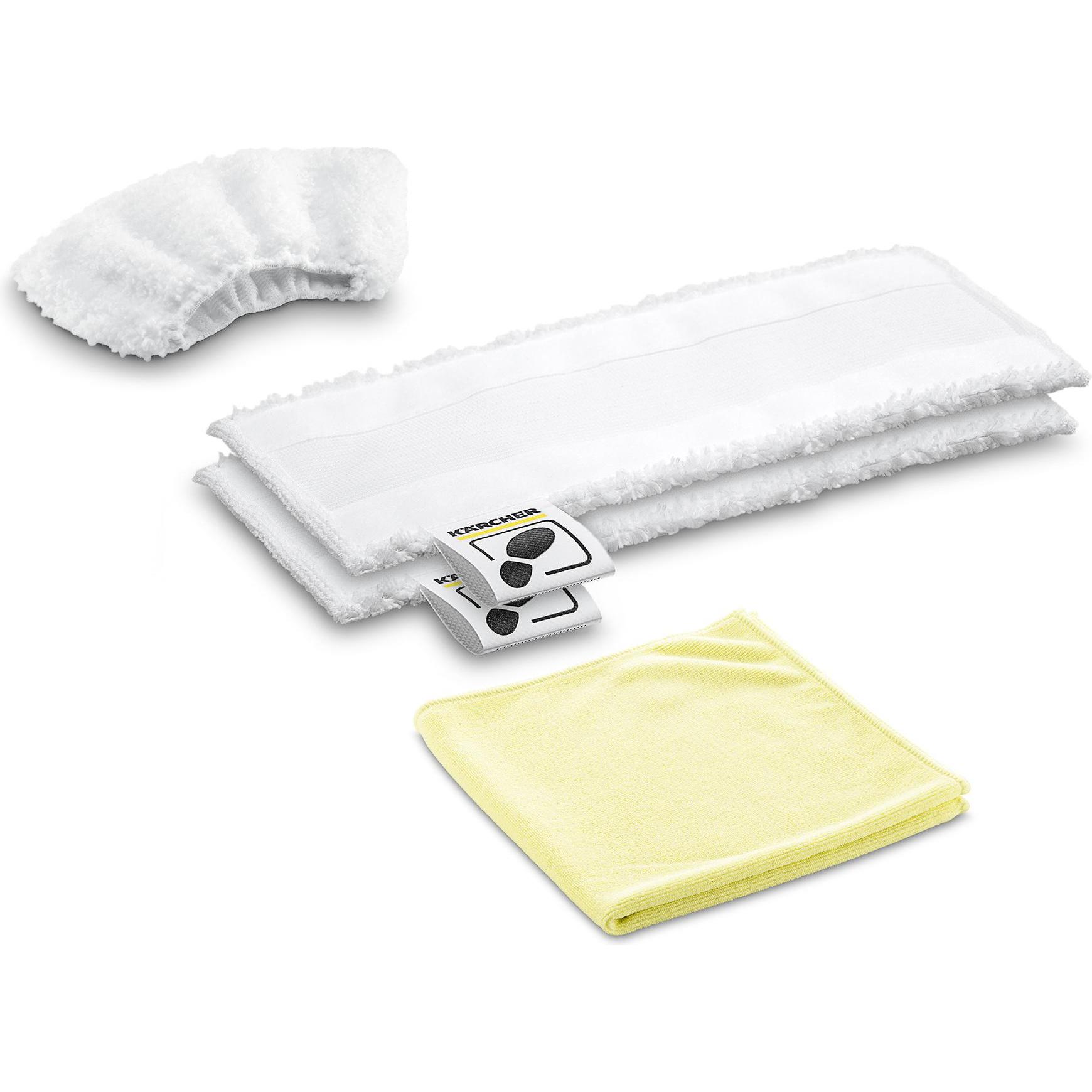 Kärcher Mikrofaser-Tuchset, Dampfreiniger Zubehör, Weiss