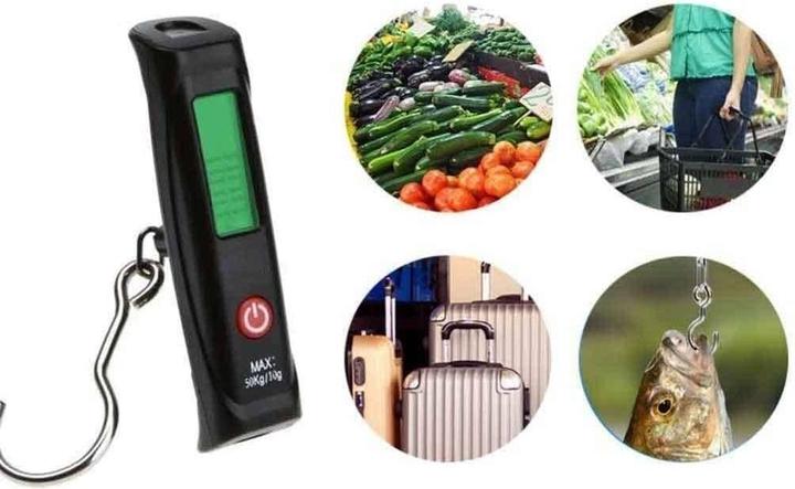 Immagine prodotto Alpine Professional Digitalwaage Kofferwaage mit Haken max. 50kg (Bagagliaio)