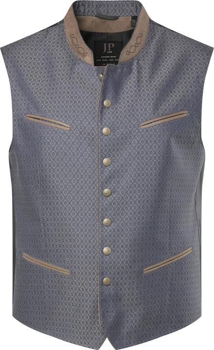 Actual product image JP1880 waistcoat, traditional costume, embroidered stand-up collar, lined back, up to size 72 (62)