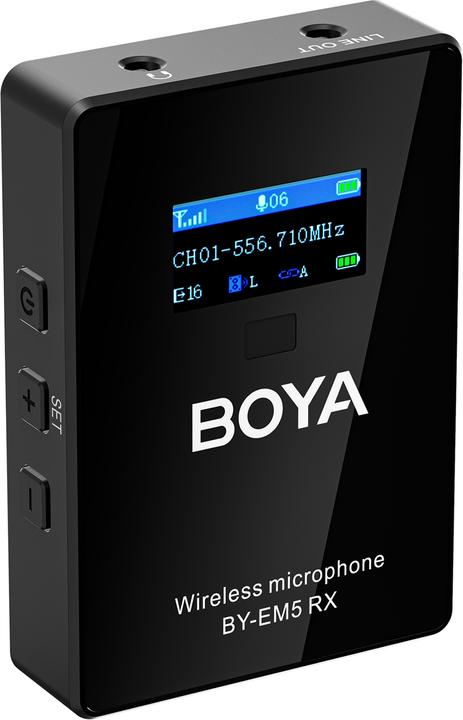 Actual product image Boya BY-EM5-K1 - UHF-Kit 1x Transmitter / 1x Receiver (BY-EM5-K1)