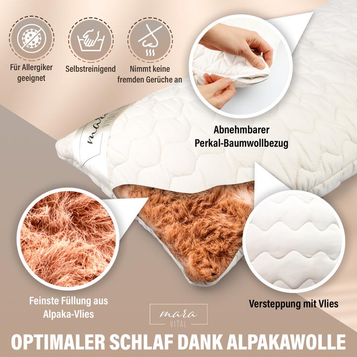 Immagine prodotto Mara Vital Cuscino in alpaca (80 x 80 cm)