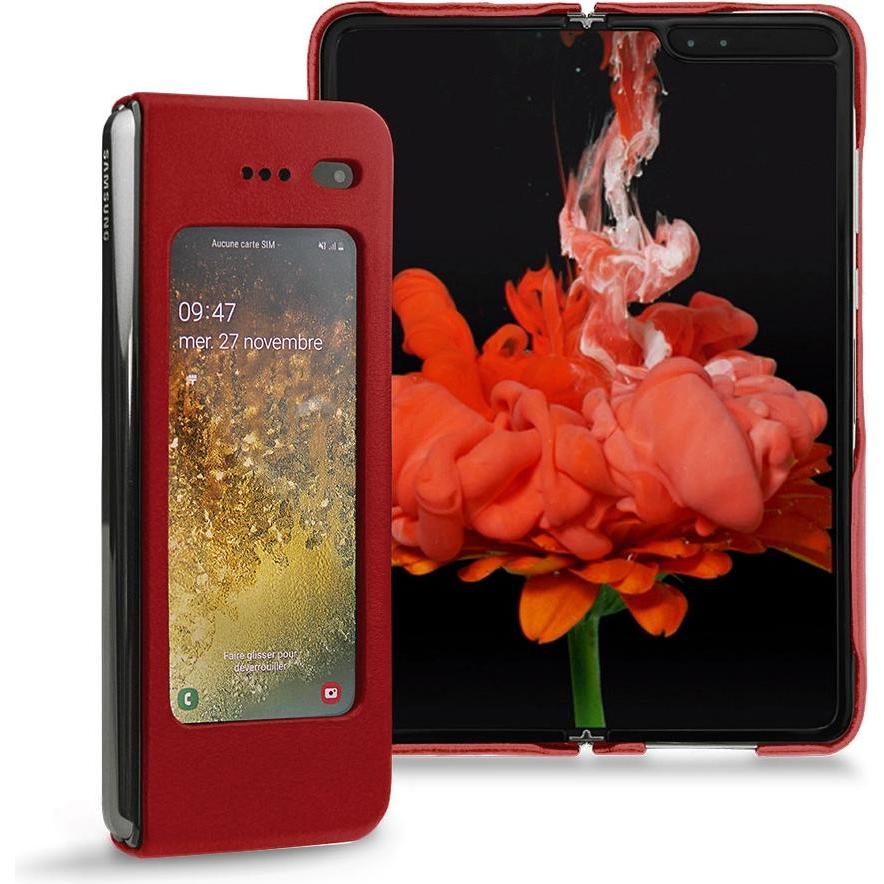 Thumbnail - Noreve Lederschutzhülle (Samsung Galaxy Fold), Smartphone Hülle, Rot