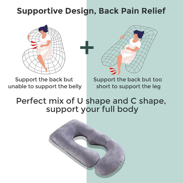 Image du produit Momcozy U Shaped Pregnancy Pillow (148 cm)