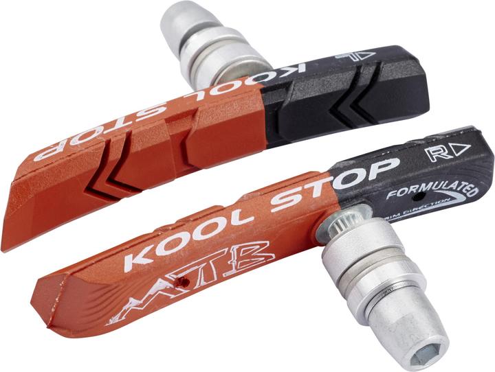 Produktbild Kool Stop MTB 2 Compound Bremsschuhe lachs/schwarz (Universal, Gummi)