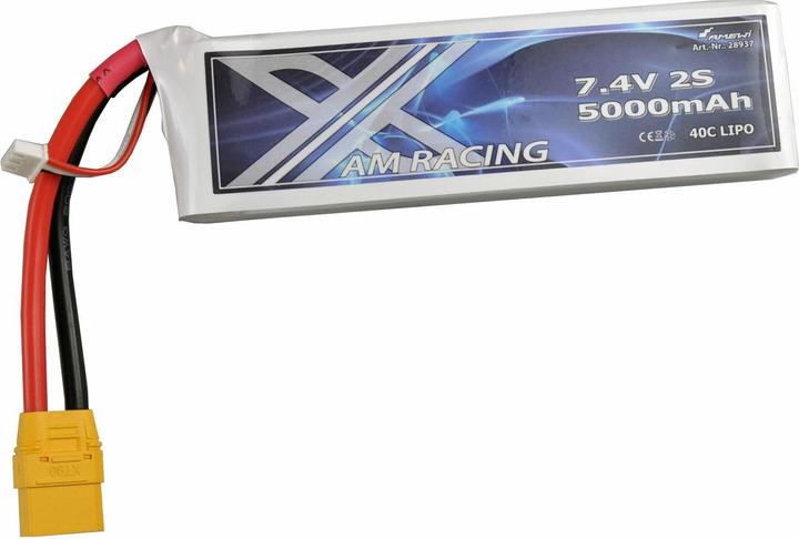 Image du produit Amewi Accu RC LiPo 5000 mAh 7.4 V 40C XT90 (7.40 V, 5000 mAh)