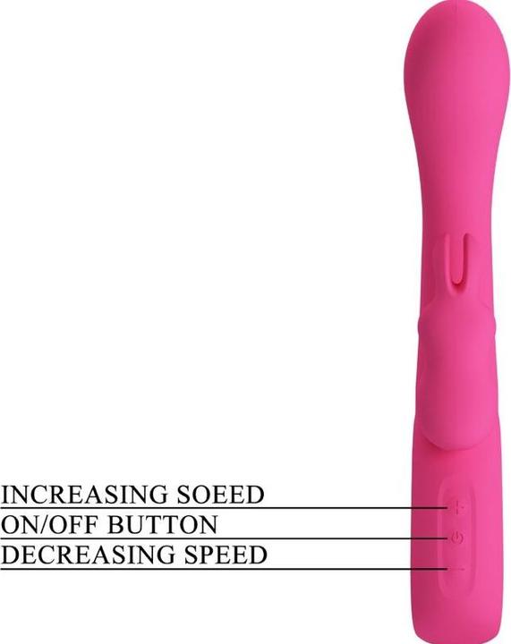 Actual product image Pretty Love Novak Rabbit Vibrator 12 Vibrations Pink