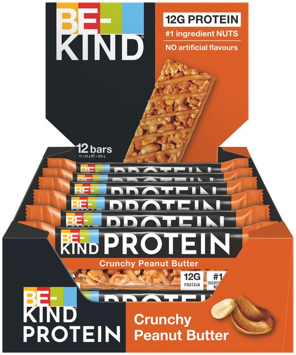 Be-Kind Protein Crunchy Peanut Butter (Peanut Butter, 12 pcs., 600 g)