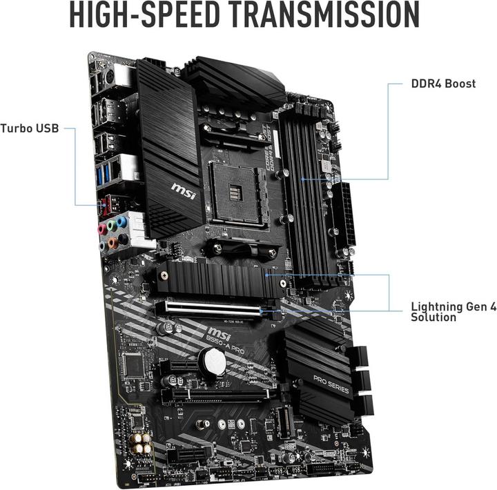 Produktbild MSI B550 A PRO (AM4, AMD B550, ATX)