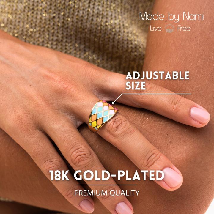 Actual product image Made by Nami Boho Ring Bunt (One size)