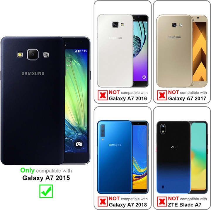 Actual product image Cadorabo Hard Cover Matt Metal Cover (Samsung Galaxy A7)