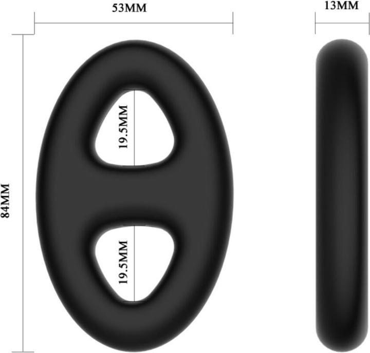 Image du produit Crazy Bull Double Anneau En Silicone Super Doux (1.90 cm)