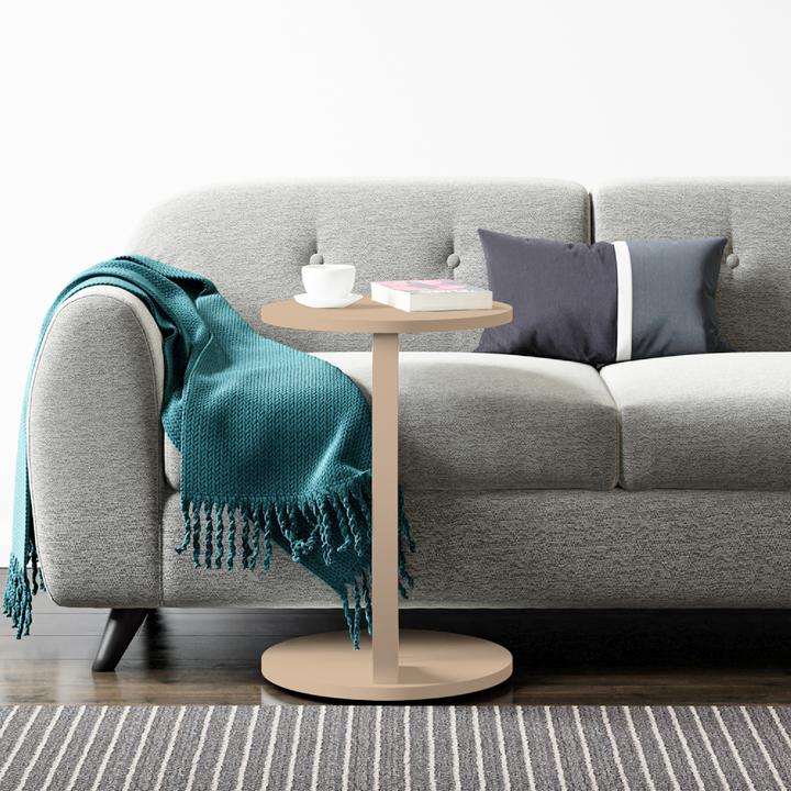 Produktbild En.Casa Beistelltisch Holeby 56 x Ø 38 cm Cappuccino