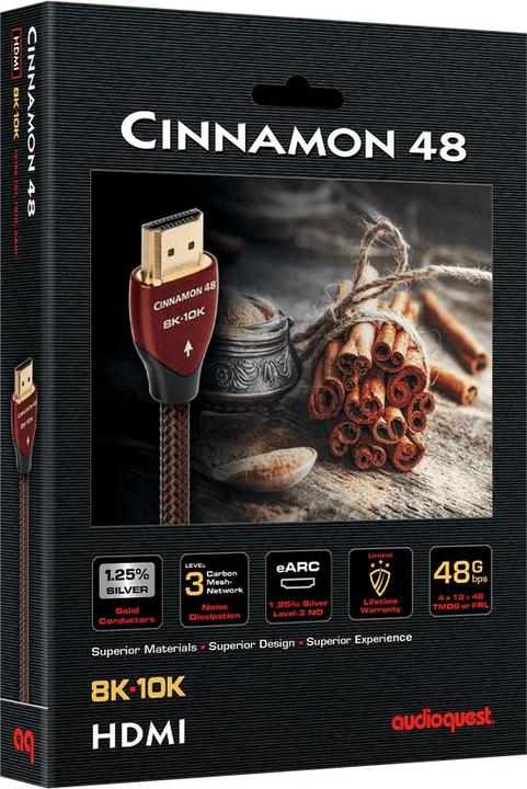 Immagine prodotto Audioquest Cavo HDMI Cinnamon 48G - 1m (1 m)