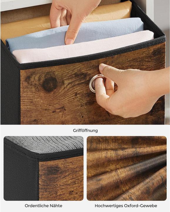 Actual product image Songmics Aufbewahrungsbox Braun/Schwarz