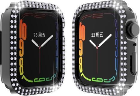 Immagine prodotto Cover-Discount Apple Watch 45mm - Custodia protettiva con strass glitterati nera