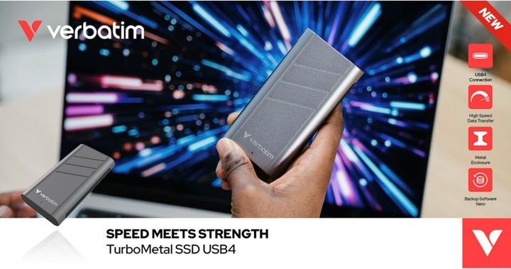Actual product image Verbatim TurboMetal SSD (4000 GB)