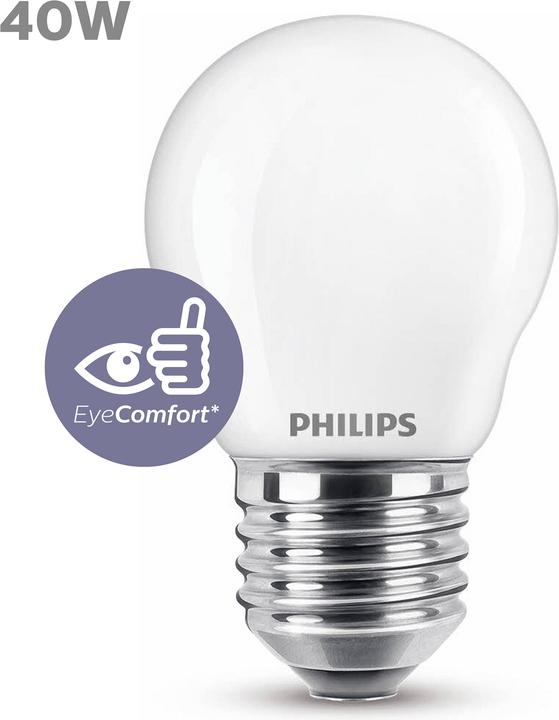 Produktbild Philips LED Candle & Lustre (E27, 4.30 W, 470 lm, 1 x, F)