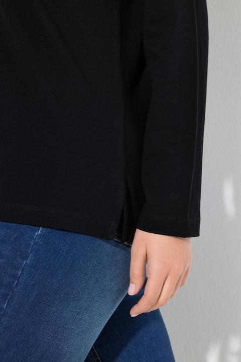 Produktbild Ulla Popken Poloshirt, Knopfleiste, Polokragen, Langarm (62)