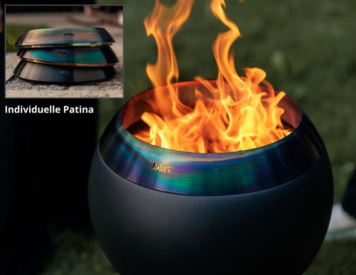 Produktbild Höfats MOON 45 all black Feuerkorb mit niedrigem Fuss (51 cm)