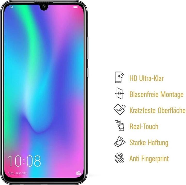 Actual product image Protectorking 3x Panzerfolie Anti-Shock HD Klar (3 Piece, Honor 10 Lite)