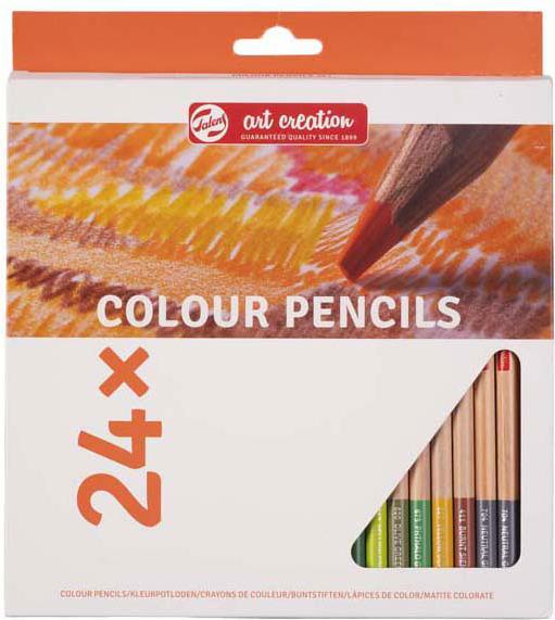 Royal Talens Art Creation Crayons de couleur, ronds, étui de 24 pièces (Multicolore, 24 x)