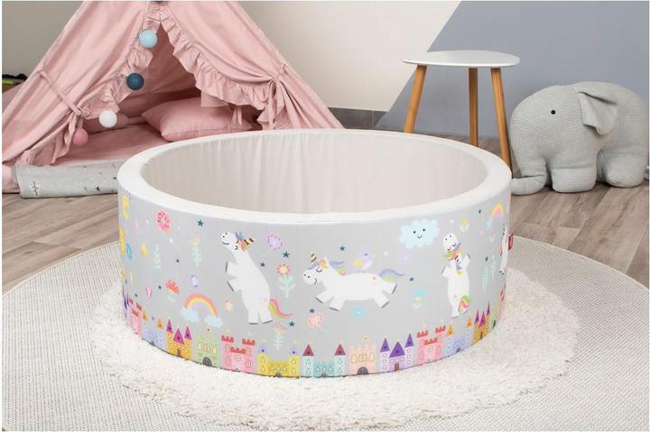 Immagine prodotto Knorrtoys Bällebad soft - "Unicorn grey" - 150 balls grey/white/transparent (ca. 7 cm)