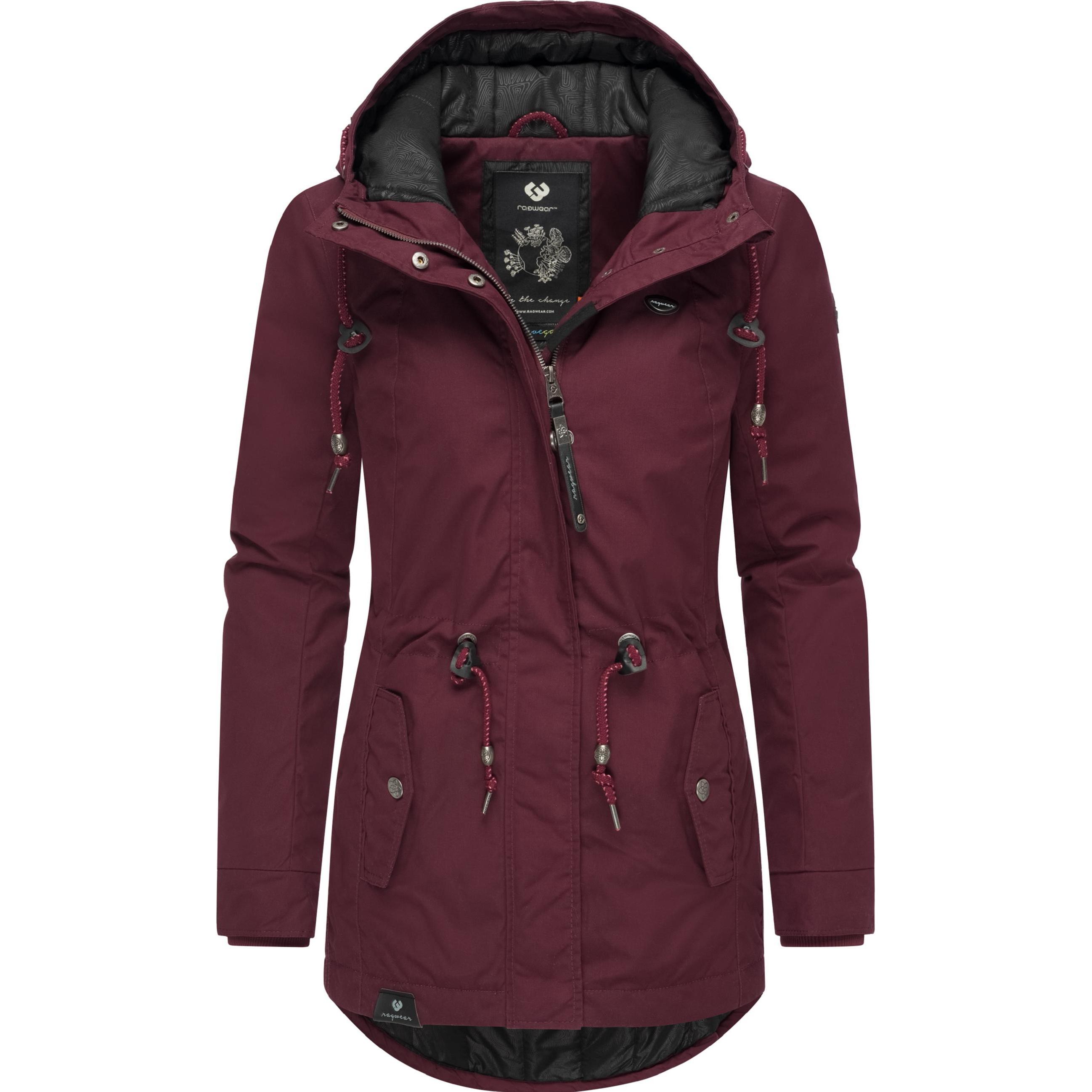 Ragwear, Damen, Jacke, Monadis Black Label (XL), Rot, XL